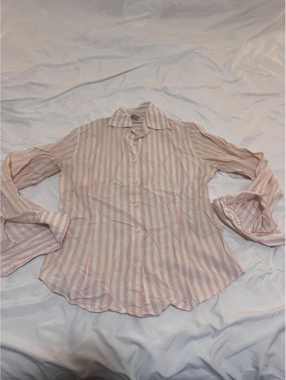 MORENO MARTINI DA FIRENZE Pink Stripe Button Down SHIRT Size  Medium 295